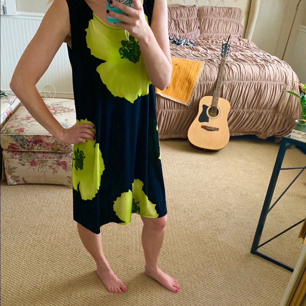 Black & Yellow Flower Dress